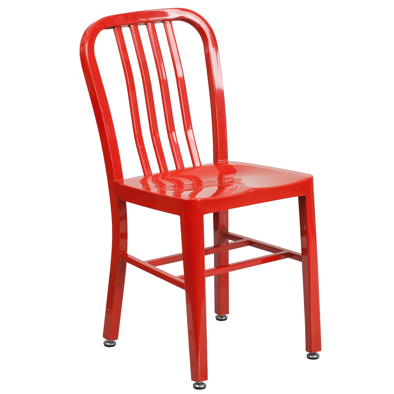 Flash Furniture 33.25&#x22; Red Contemporary Outdoor Patio Dining Chair
